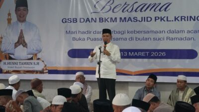 Wabup Pelalawan H. Husni Tamrin Gelar Buka Puasa Bersama GSB dan BKM Masjid Pkl. Kerinci