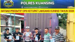 Satgas Preemtif Polres Kuansing Sosialisasikan Keselamatan Berlalu Lintas dalam Ops Ketupat LK 2026