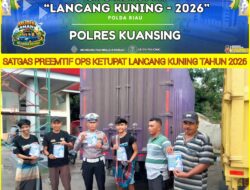 Satgas Preemtif Polres Kuansing Sosialisasikan Keselamatan Berlalu Lintas dalam Ops Ketupat LK 2026