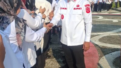 Bupati Pelalawan Pimpin Apel Perdana dan Halal Bihalal Bersama ASN