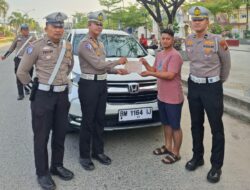 Razia Plat Nomor Tak Standar, Satlantas Pelalawan Tindak Pelanggar dan Beri Teguran